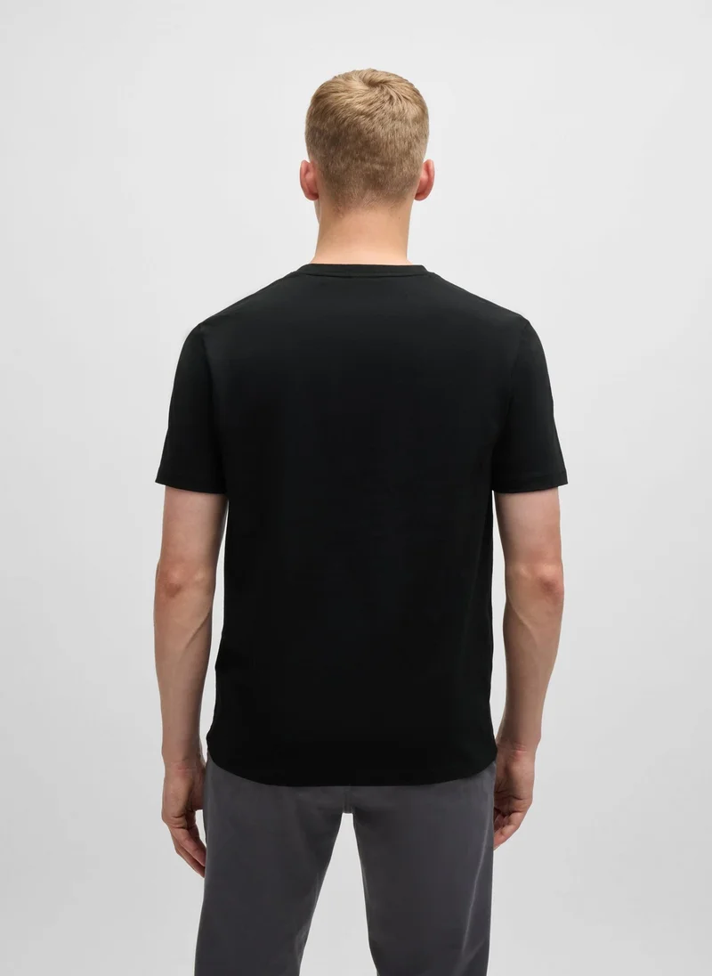 بوس تيشيرت قطن جيرسيه بشعار